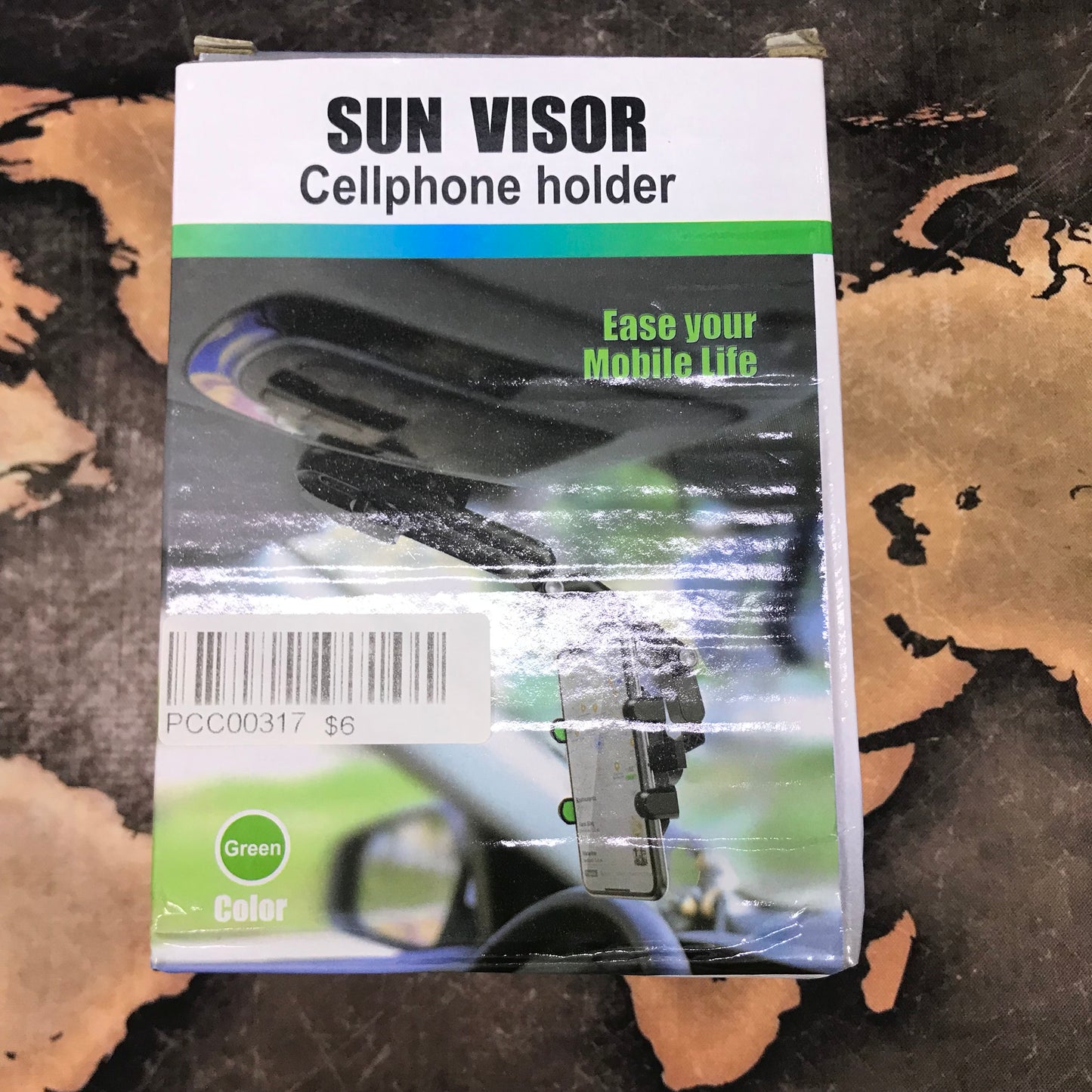 Sun visor cellphone holder